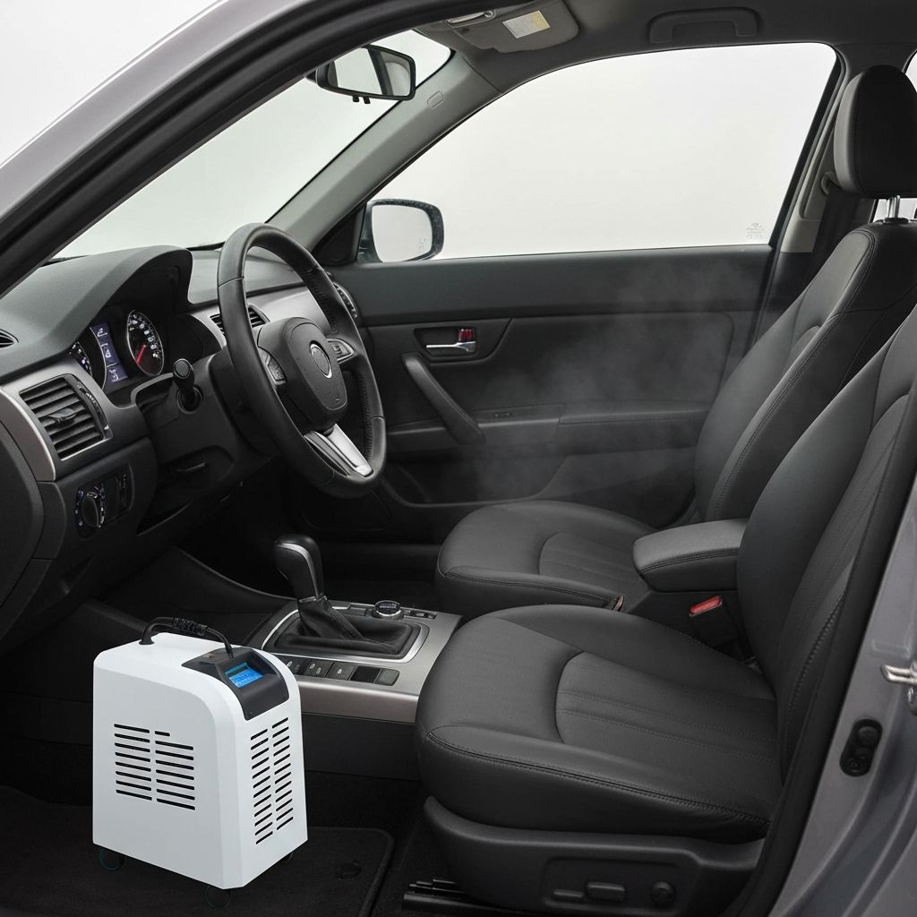 Professional ozone treatment machine eliminating odors from car interior
